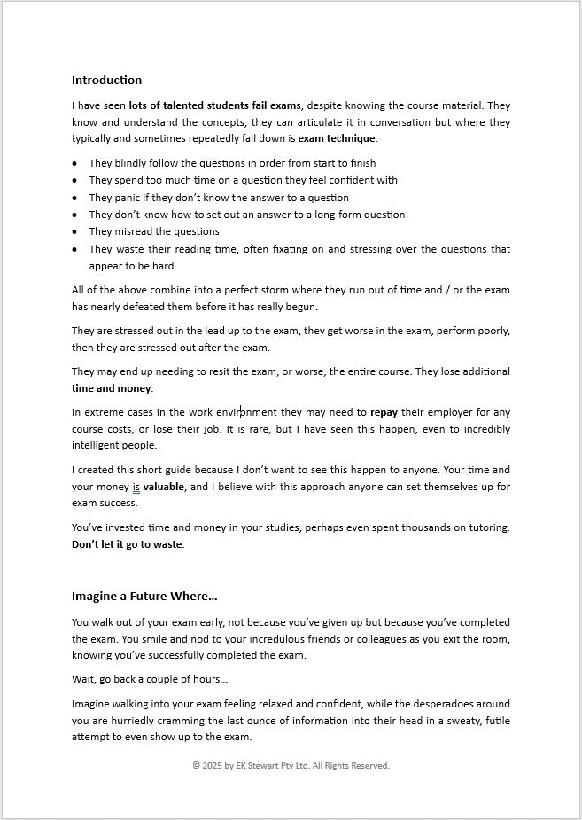 Fast Exam Success Guide